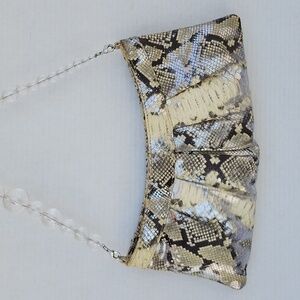 STUDIO 9 BY NINE WEST LEATHER SNAKESKIN EMBOSSED BAG